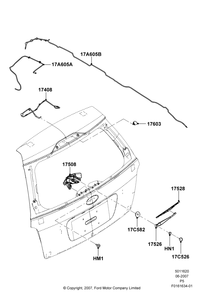 20 - Rear Window Wiper and Washer; 18/JUN/2007-15/JUN/2009