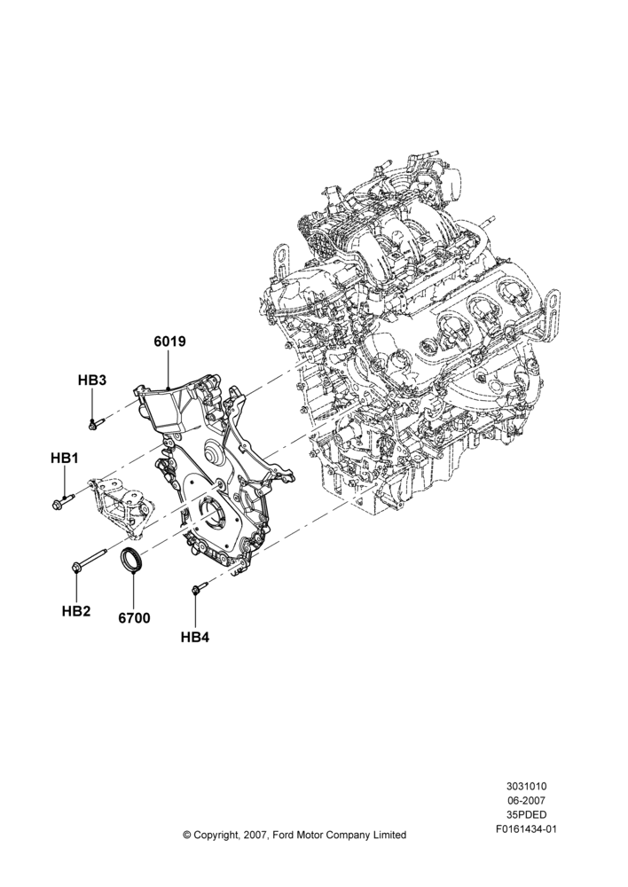 10B - Timing Gear Covers, 3.5L 4V DOHC VCT SMPI V6 Gas; 18/JUN/2007-15/JUN/2009