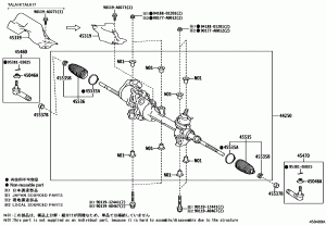 Рейка рулевая