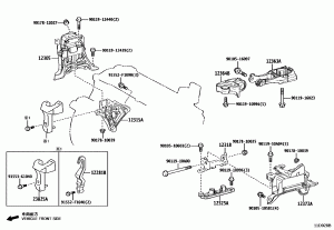 Крепление, опора двигателя