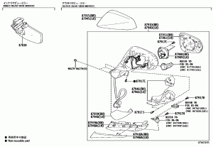 Зеркало заднего вида, составляющие