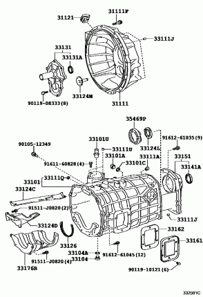 Крепление трансмиссии