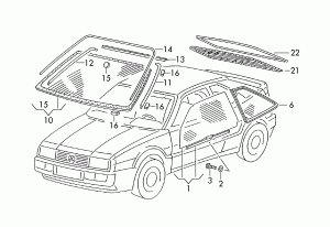 Стекло заднее