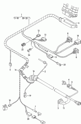 Жгут проводов для 4-ступенча- той АКП