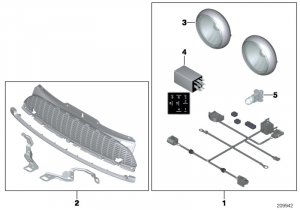 Комплект дооснащения дополнительной фары