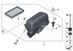 Глушитель шума всас./смен.элем.фил./HFM