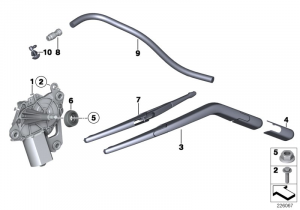 Детали очистителя заднего стекла
