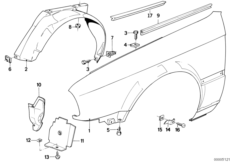 Крыло переднее, заднее