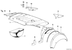 Пол багажника/брызговик Зд