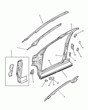 BODY FRONT PILLAR AND APERATURE PANEL