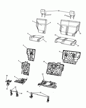REAR SEAT TRIM CODE [YL]