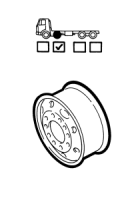 Wheel size front ax2