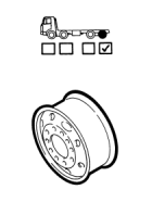 Wheel size rear ax.2