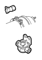 Brake system, rear ax