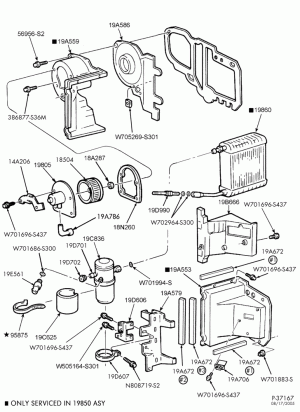 AIR CONDITIONER-Evaporator - integral A/C - manual