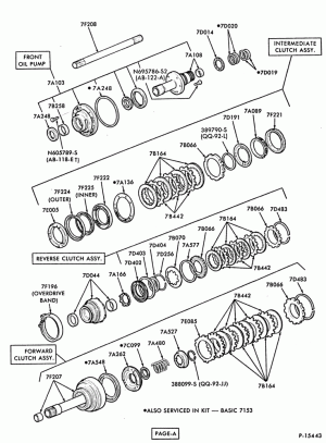 AOD TYPE - INTERNAL PARTS-AOD TYPE - clutches, gear, shaft & related parts - Page A