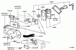 ROOF-Latch parts - luggage compartment