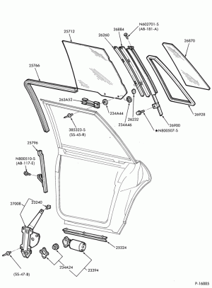 BODY SIDES AND QUARTER-(rear door)