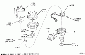 DISTRIBUTOR AND IGNITION SYSTEM-Distributor - 6 cyl. 230 (3.8L)