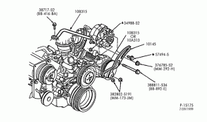 DISTRIBUTOR AND IGNITION SYSTEM-Alternator mounting brackets - 8 cyl. 302 (5.0L)