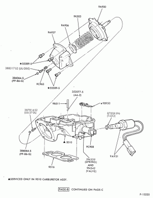 6 CYL. 3.8L (230 C.I.D.)-Carburetor - Ford 2/B (VV)- main body
