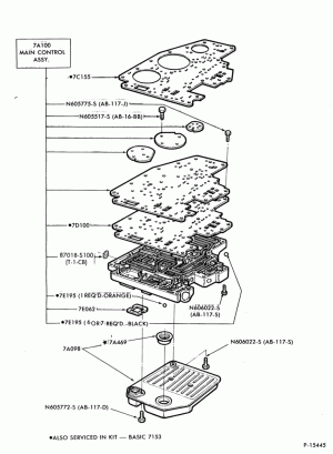 AOD TYPE - INTERNAL PARTS-AOD TYPE - main control valve body (7A100)