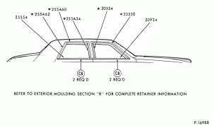 WINDOW FRAME AND BELT - BODY TYPE 54