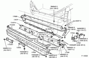 SPEEDOMETER, BUMPERS, MIRRORS AND WIPERS-Bumper- rear