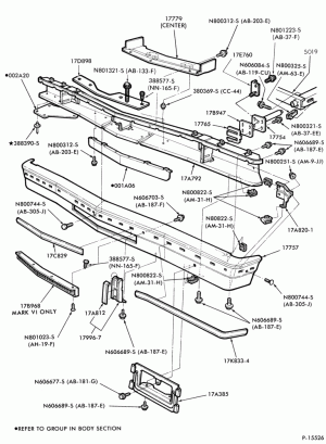 SPEEDOMETER, BUMPERS, MIRRORS AND WIPERS-Bumper- front