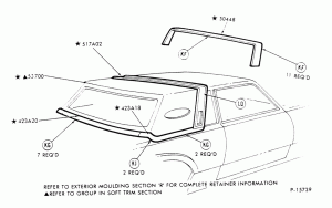 ROOF AND BACK BELT - W/HALF VINYL ROOF - BODY TYPE 66
