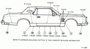 LOWER BODY SIDE MOULDINGS - BODY TYPE 66