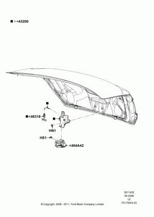 Luggage Compt/Tailgte Lock Controls; 05/MAY/2008
