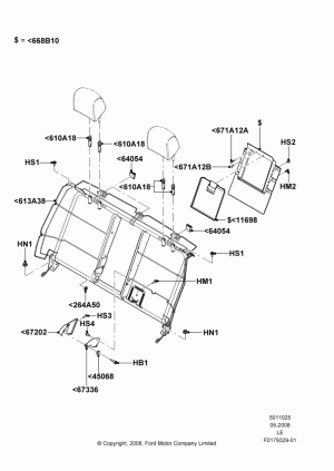 Rear Seat Back; 05/MAY/2008-06/FEB/2012