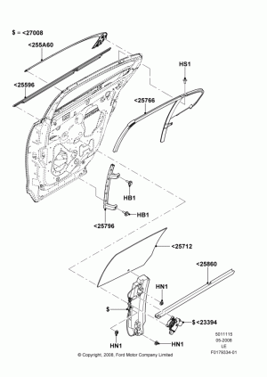 Rear Door Glass and Window Controls; 05/MAY/2008