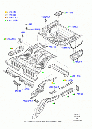 Floor Pan - Center and Rear; 05/MAY/2008