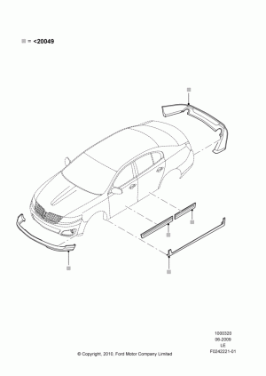 Body Dress Up Kits - Front, Kit Includes Front Fascia, Rear Fascia, Door Moldings, Quarter Panel Moldings, Set Of 8 Pieces; 15/JUN/2009-03/MAY/2010