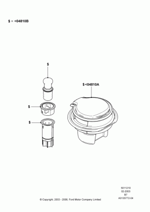 Console - Floor, With Second Row 40-Blank-40 Seat, Accessory Smokers Pack; 03/FEB/2003-15/SEP/2008