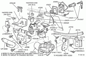 ROOF-Latch parts - luggage compartment - w/power pull down