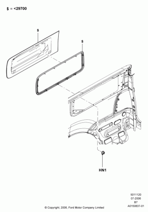 Side Windows, With Fixed Rear Quarter Windows; 02/AUG/2006-11/AUG/2014