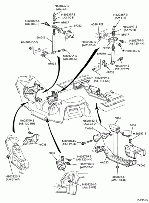 4 CYL. 2.3L (140 C.I.D.) - OHC-F (Mustang) & J (Capri) - E.F.I.