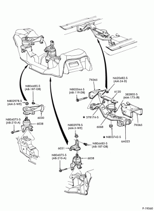 4 CYL. 2.3L (140 C.I.D.) - OHC-S (Thunderbird) & MF (Cougar)-E.F.I.-A/T