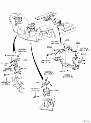 6 CYL. 3.8L (230 C.I.D.)-S (Thunderbird) & MF (Cougar)