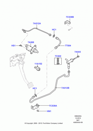Clutch Master and Slave Cylinders, 5 Speed Manual Transmission, LHD; 12/JUN/2000-22/DEC/2003