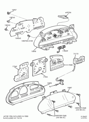 DISTRIBUTOR AND IGNITION SYSTEM-Instrument clusters - mechanical