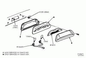 LAMPS-High mount stop lamp & related parts-DM