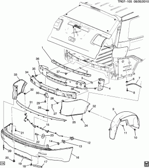 BUMPER/REAR (G.M.C. Z88)