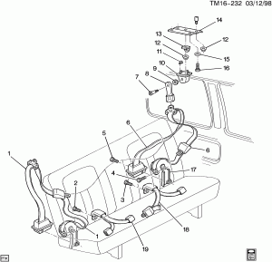 SEAT BELTS/REAR #2 (3RD ROW)