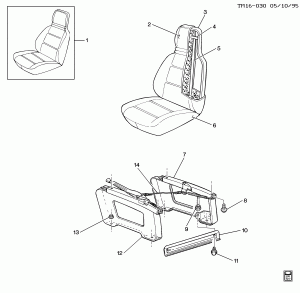 FRONT SEAT/HI-BACK BUCKET (EXC YC7,A78)