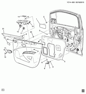 TRIM/FRONT DOOR-PASSENGER