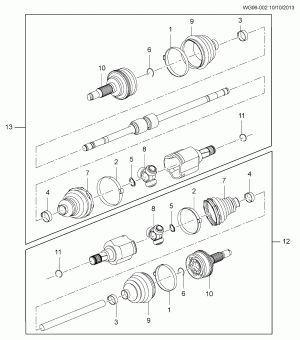 DRIVE AXLE/FRONT (MLL)